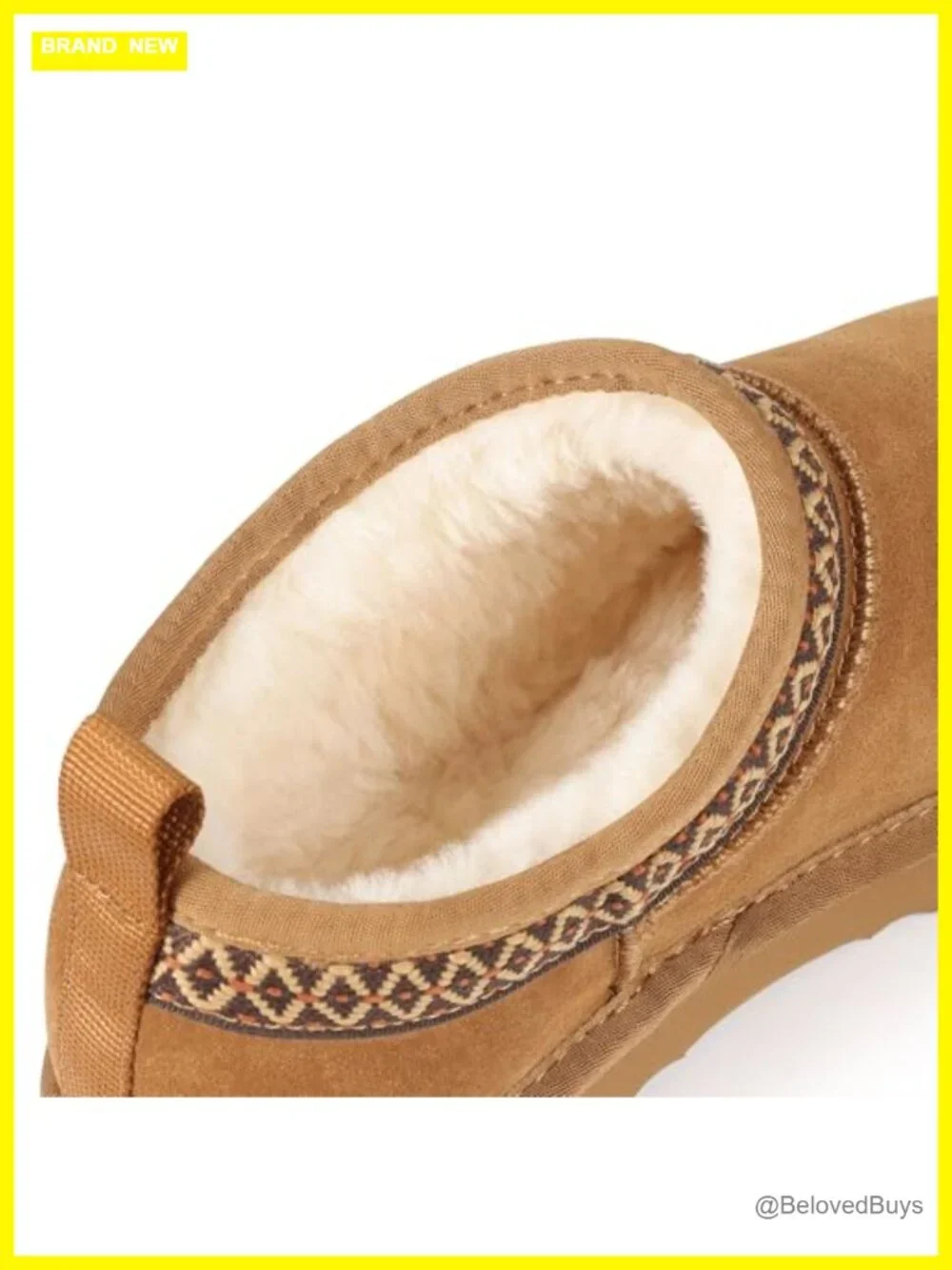 Genuine Suede Mini Snow Boots Ankle Boot with Fur Lined